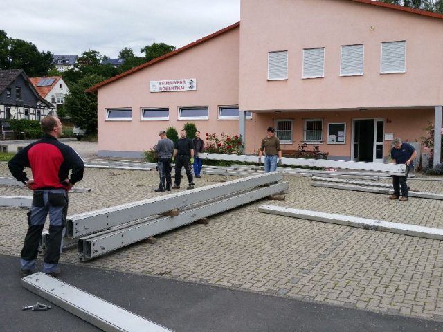 Zeltaufbau